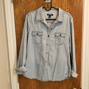Denim long sleeve shirt